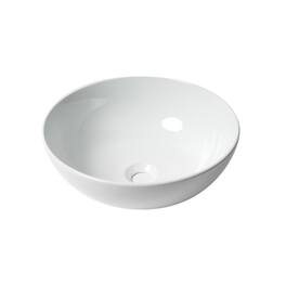 Alfi - 15" Round Vessel Bowl Above Mount Ceramic Sink - White