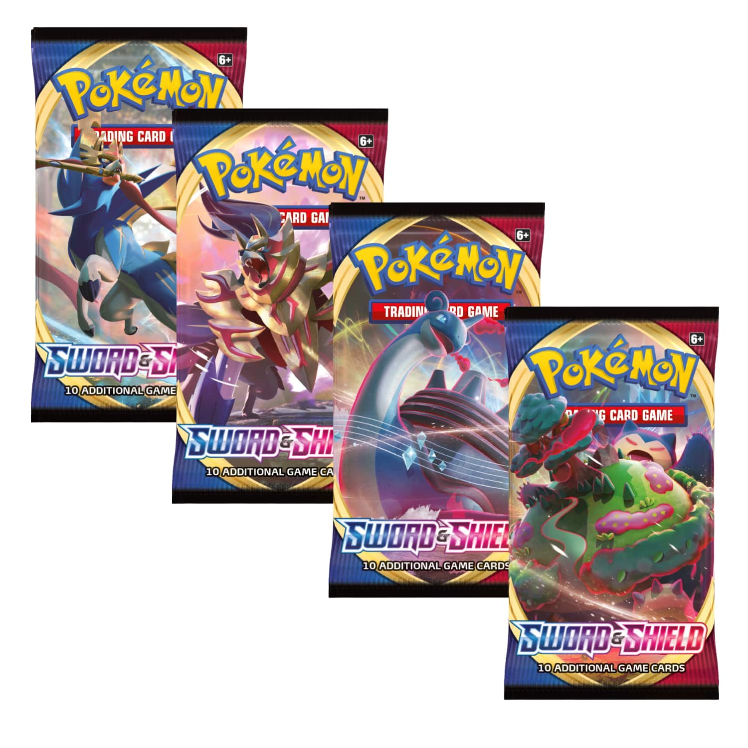 Pokémon - Pokemon SS1 Sword & Shield Art Set | 4 Booster Packs (One of Each Artwork) price history on PriceWatchPro