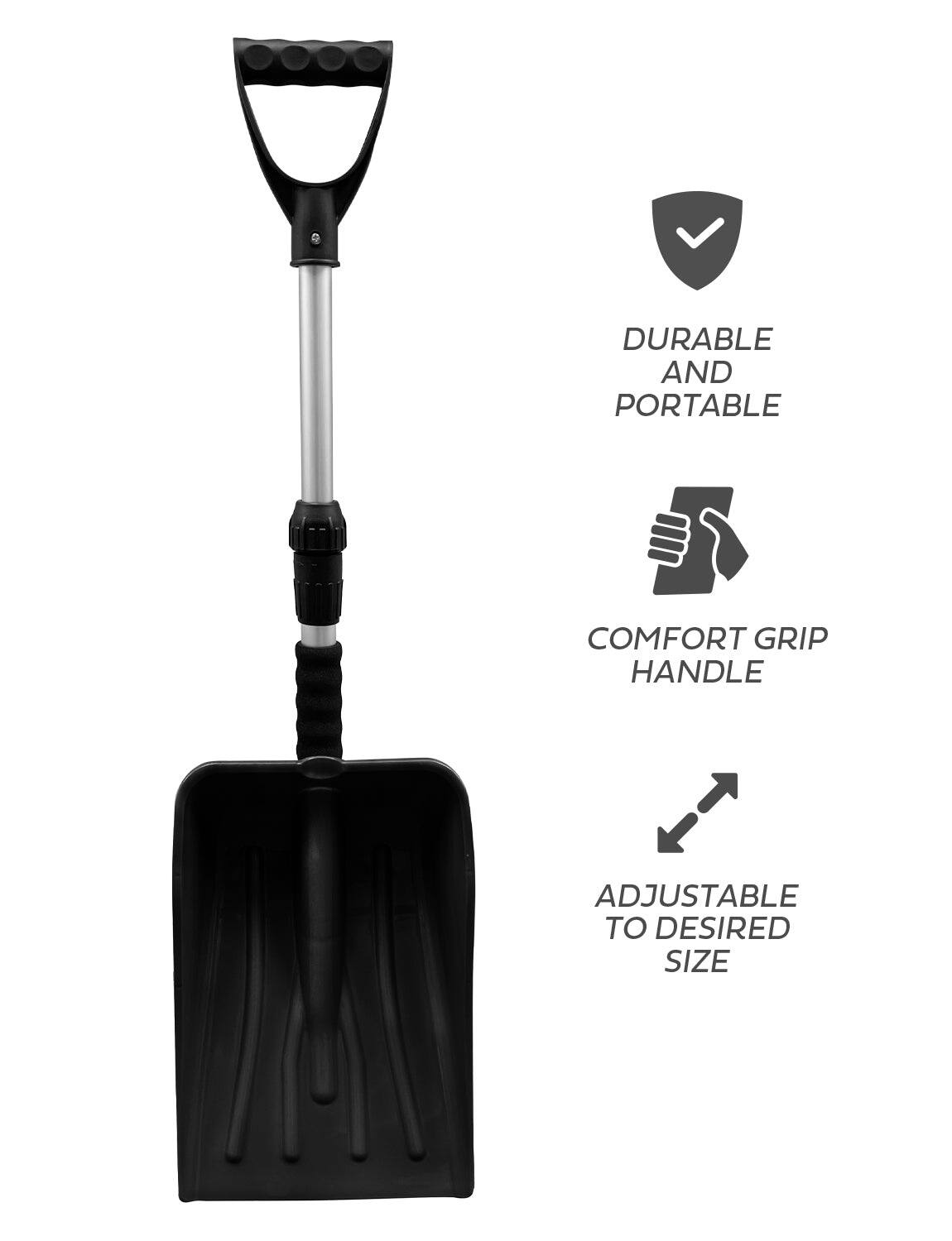 Castrol Emergency Retractable Snow Shovel, Adjustable to 36 Inches ...