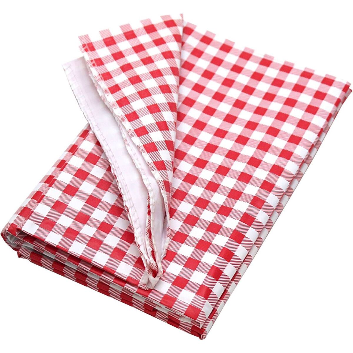 Alt View 2. Coghlan’s - Coghlan's Picnic Table Set, Easy to Clean XL Tablecloth w/ Matching Bench Covers - Red/White.