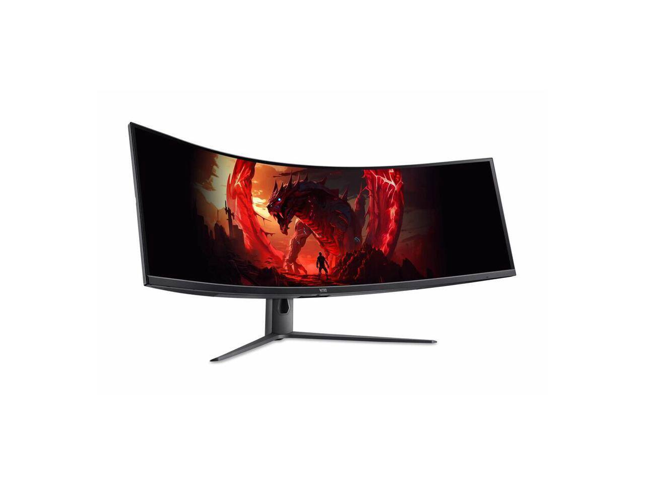 Alt View 8. Acer - Acer Nitro EI491CUR W3 49" Dual QHD Curved Monitor, 144Hz, 1ms, FreeSync Pro, HDR400, USB-C, 32:9.