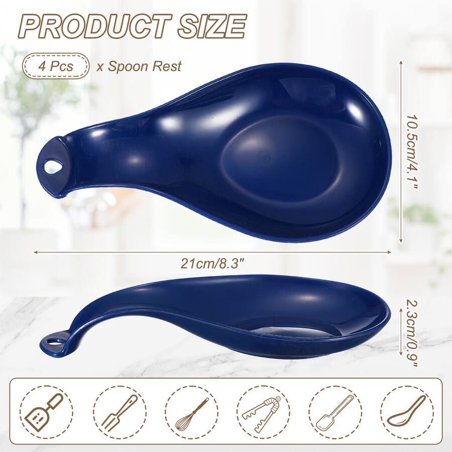 Ladle Rack Unique Bargains 4pcs Spoon Rest, 8.3x4.1