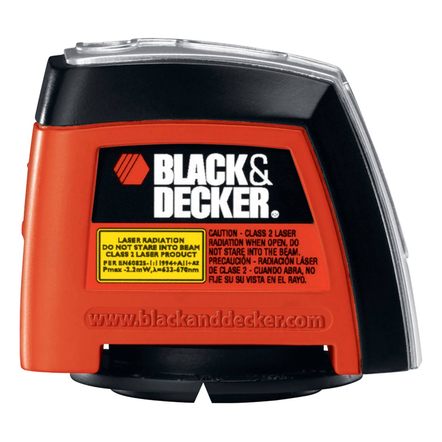 BLACK & DECKER

CAUTION - CLASS 2 LASER RADIATION WHEN OPEN, DO NOT STARE INTO THE BEAM. CLASS 2 LASER PRODUCT. PER EN40825-1:1994+A2

PRECAUCIÓN - RADIACIÓN LASER Pmax -2.2mW. Am633-670nm. DE CLASE 2 - CUANDO ABRA, NO FIJE SU VISTA EN EL RAYO.

www.blackanddecker.com