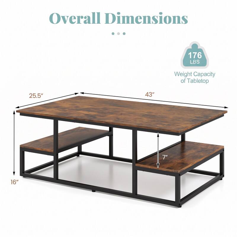 Overall Dimensions

176 LBS
Weight Capacity of Tabletop

25.5"
43"
7"
16"