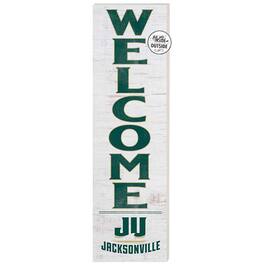 Jardine - JU Dolphins 10'' x 35'' Indoor/Outdoor Welcome Sign - White