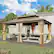 Front. U-HOMY - Outdoor Hardtop Gazebo with Galvanized Steel Double Roof, Aluminum Frame, Curtains and Netting - 12'x18'.