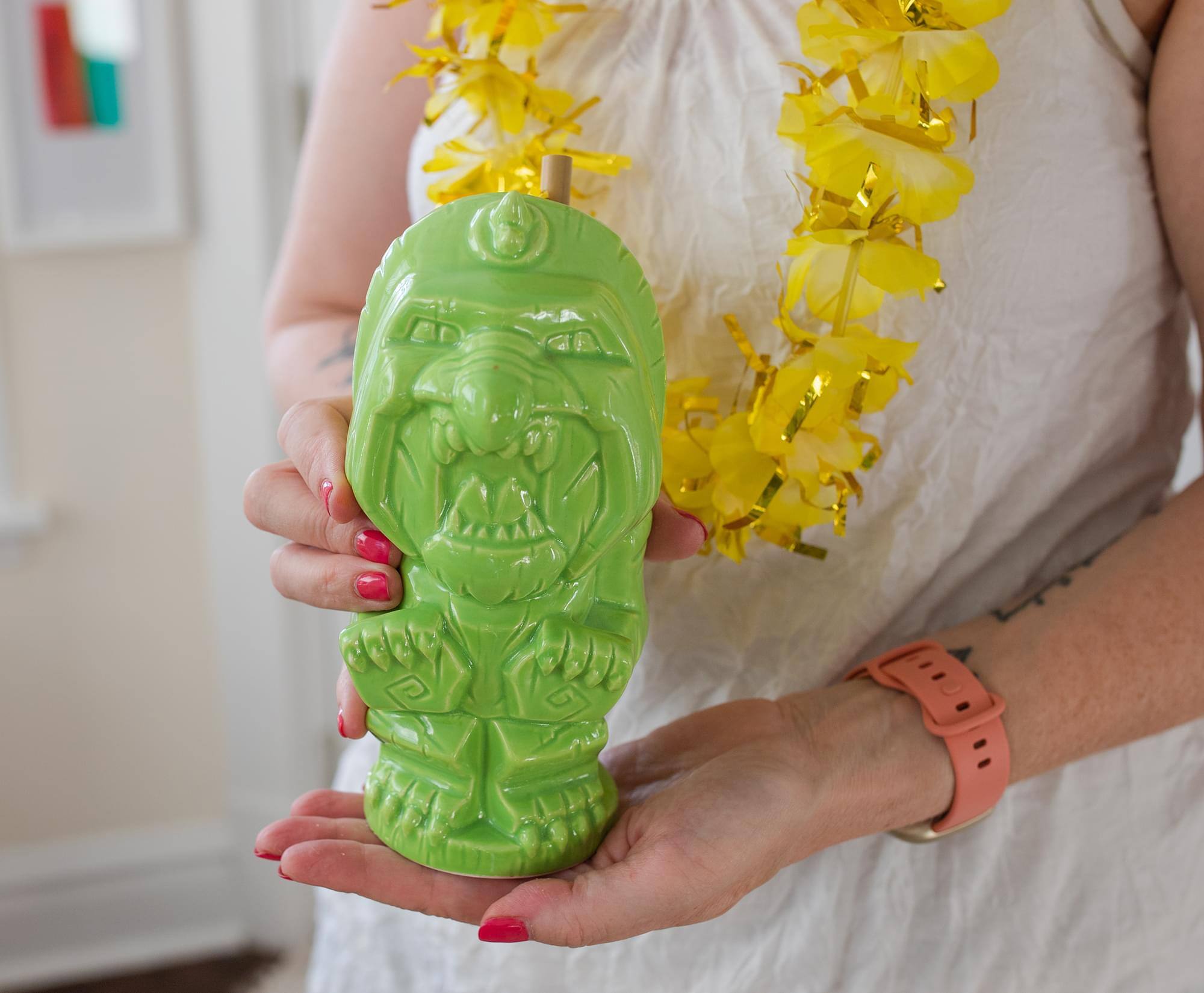 Alt View 1. Masters of the Universe - Geeki Tikis Masters of the Universe Battle Cat Ceramic Mug | Holds 14 Ounces - Green.