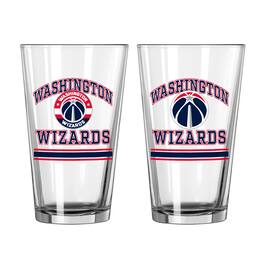 Logo Brands - Washington Wizards 16oz. Pint Glass Two Pack - Multicolor