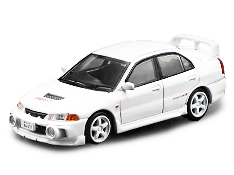 Alt View 4. Pop Race - Mitsubishi Lancer Evolution IV RHD White "Indonesia Diecast Expo 2024 Exclusive" 1/64 Die Cast Model Car by Pop Race.