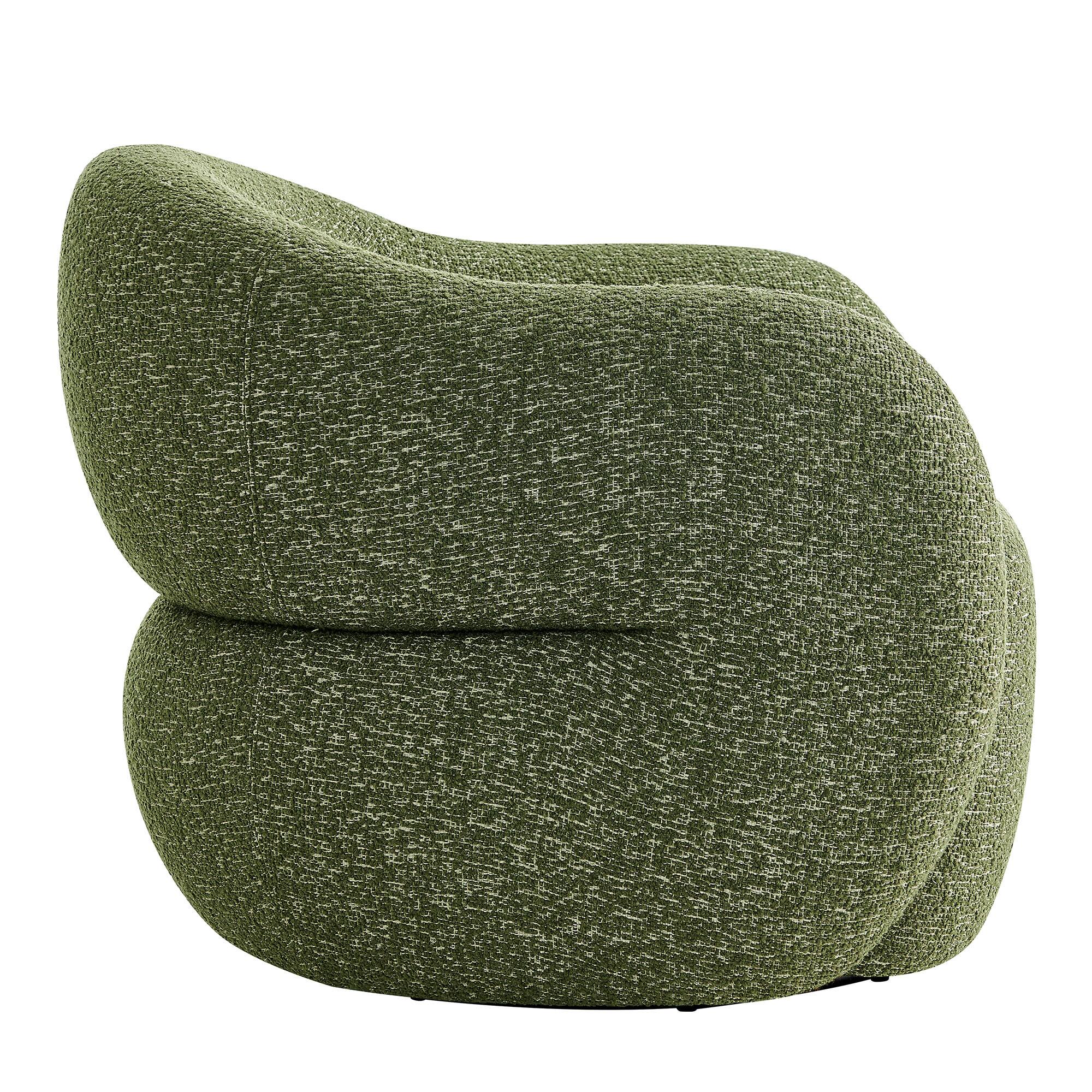 Alt View 2. Modway - Selby Textured Woven Fabric Swivel Accent Chair by Modway - Olive.
