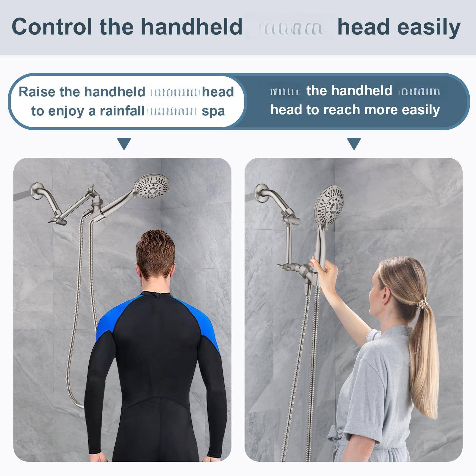 Control the handheld shower head easily

Raise the handheld shower head to enjoy a rainfall spa

With the handheld shower head to reach more easily