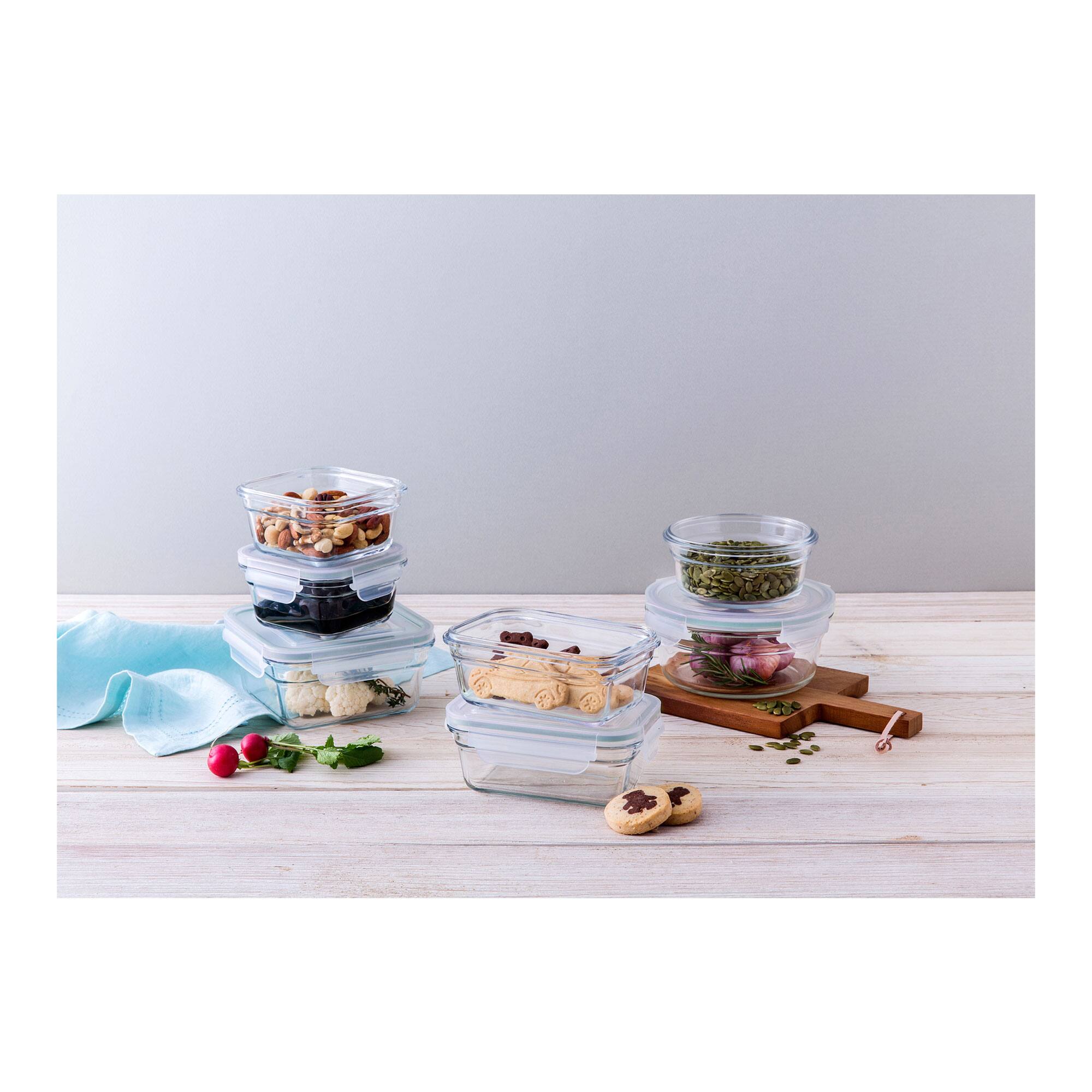 Alt View 7. Glasslock - Glasslock Oven and Microwave Safe Glass Food Storage Containers 14 Piece Set - Clear.