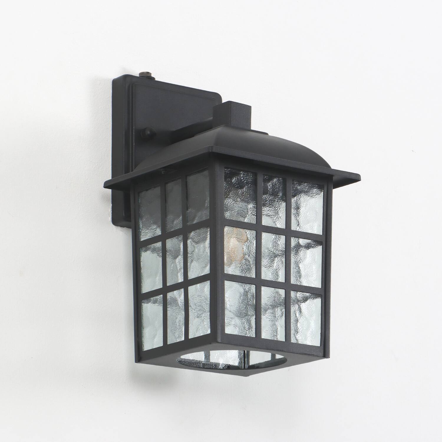 Alt View 3. Umeiluce - 2 pack Outdoor Wall Lights Lantern Sconces with Dusk to Dawn Sensor, Weather Resistant - Matte Black.