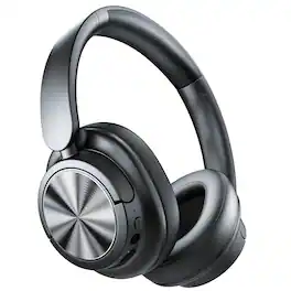 VEAT00L - Open-Ear Clip On Earbuds, 68H Playtime, Digital Display Case, Lightweight, Stable Fit, Safe Design for Active - Black