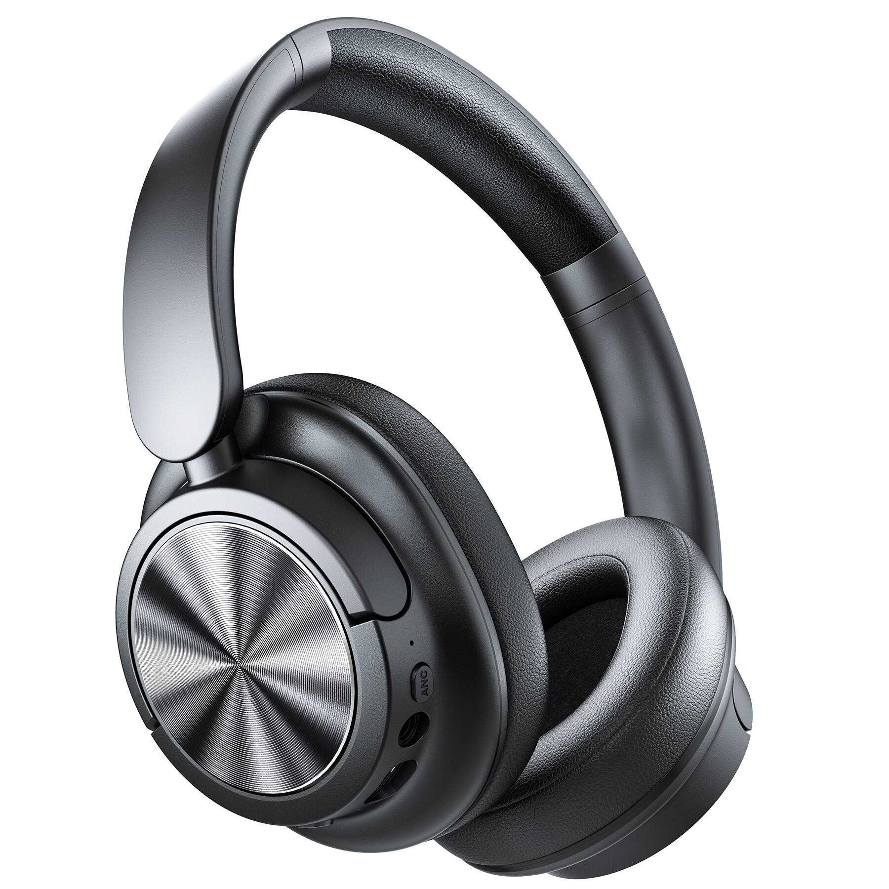 Front. VEAT00L - VEAT00L Open-Ear Clip On Earbuds, 68H Playtime, Digital Display Case, Lightweight, Stable Fit, Safe Design for Active - Black.