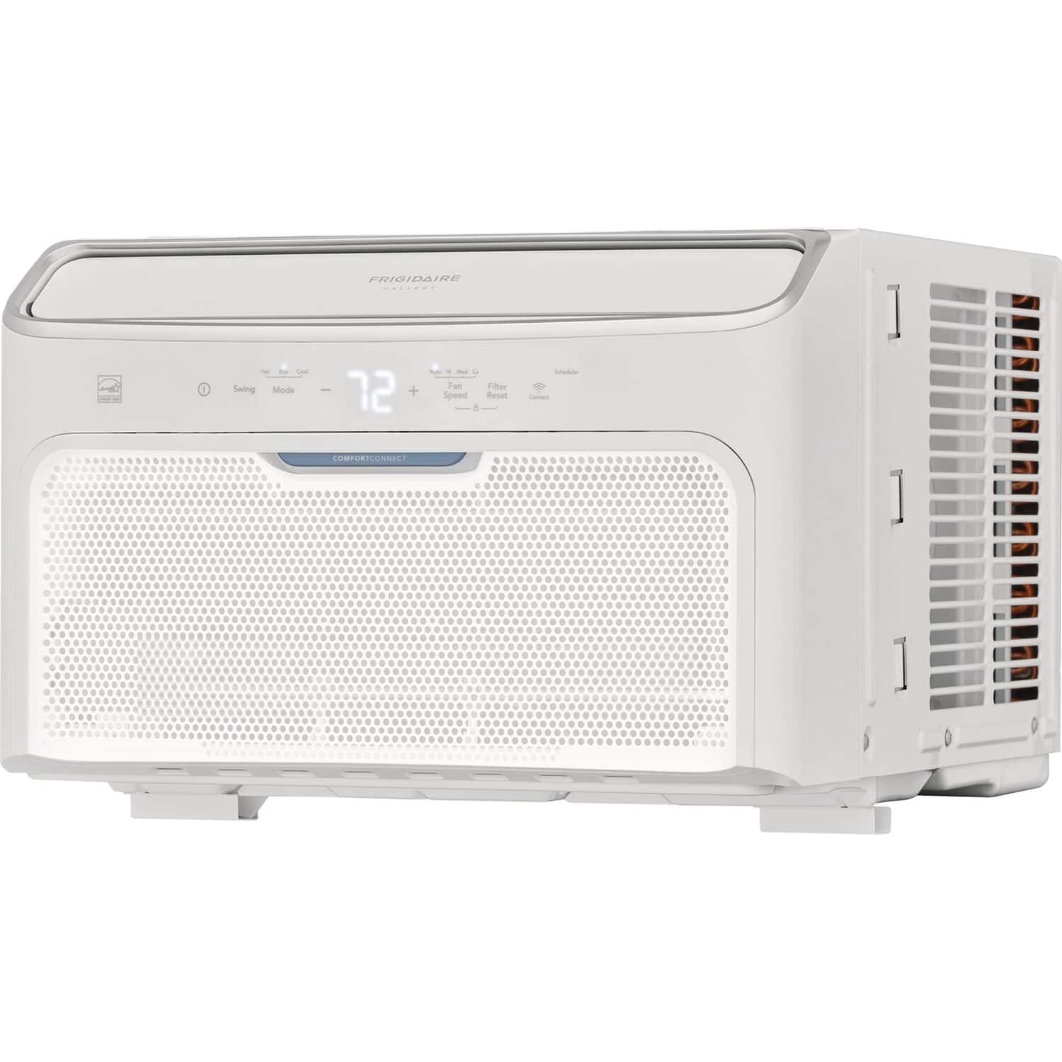 Left. Frigidaire - 10,000 BTU Inverter Quiet Temp Smart Room Air Conditioner - White.