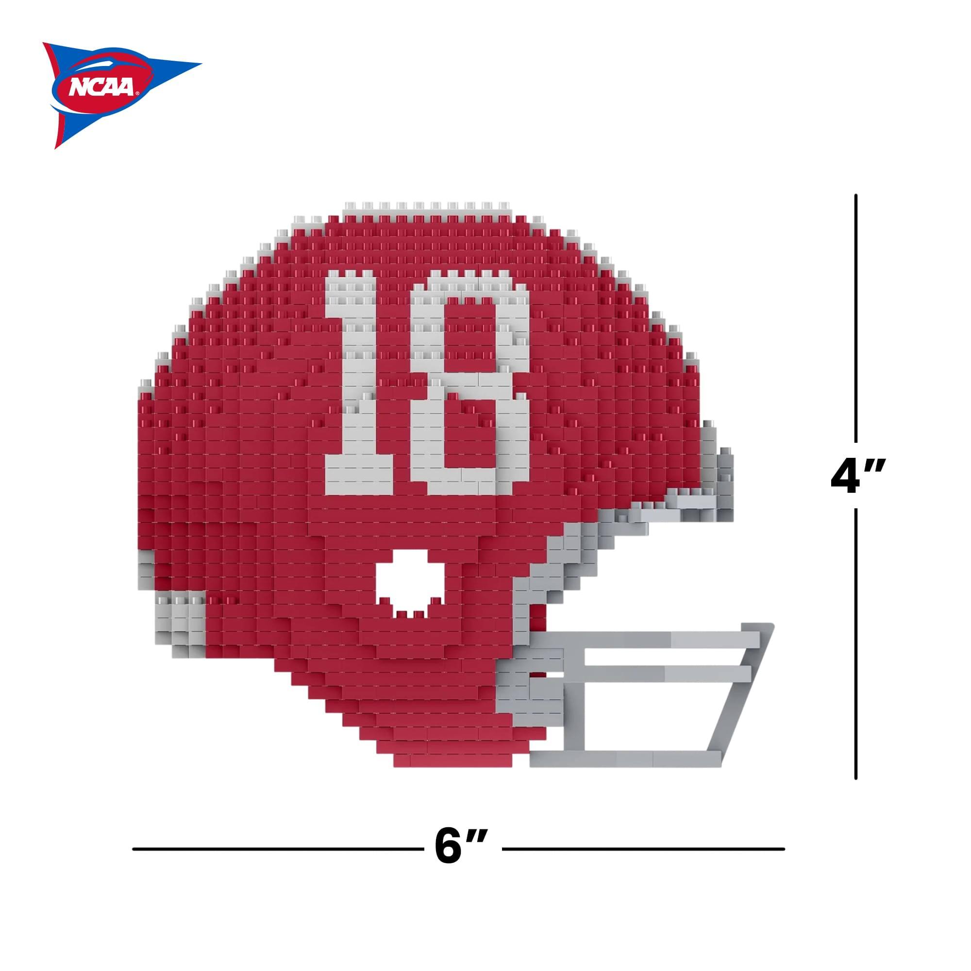 Alt View 10. Forever Collectibles - Alabama Crimson Tide NCAA BRXLZ Helmet 1317-Piece Building Block Set - Red.