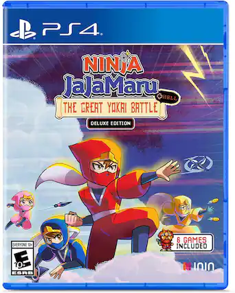 PS4. NINJA JaJaMaru THE GREAT YOKAI BATTLE DELUXE EDITION EVERYONE 10+ ESRB 6 GAMES INCLUDED - E10+ (Everyone 10+)