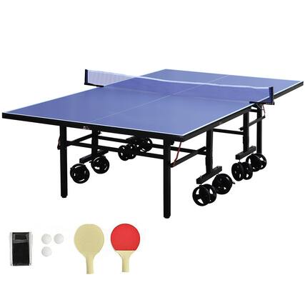 Front. APRILSOUL - Multifunctional Game Table Pool Table Billiard Table in Billiard Table Table Tennis - Blue.