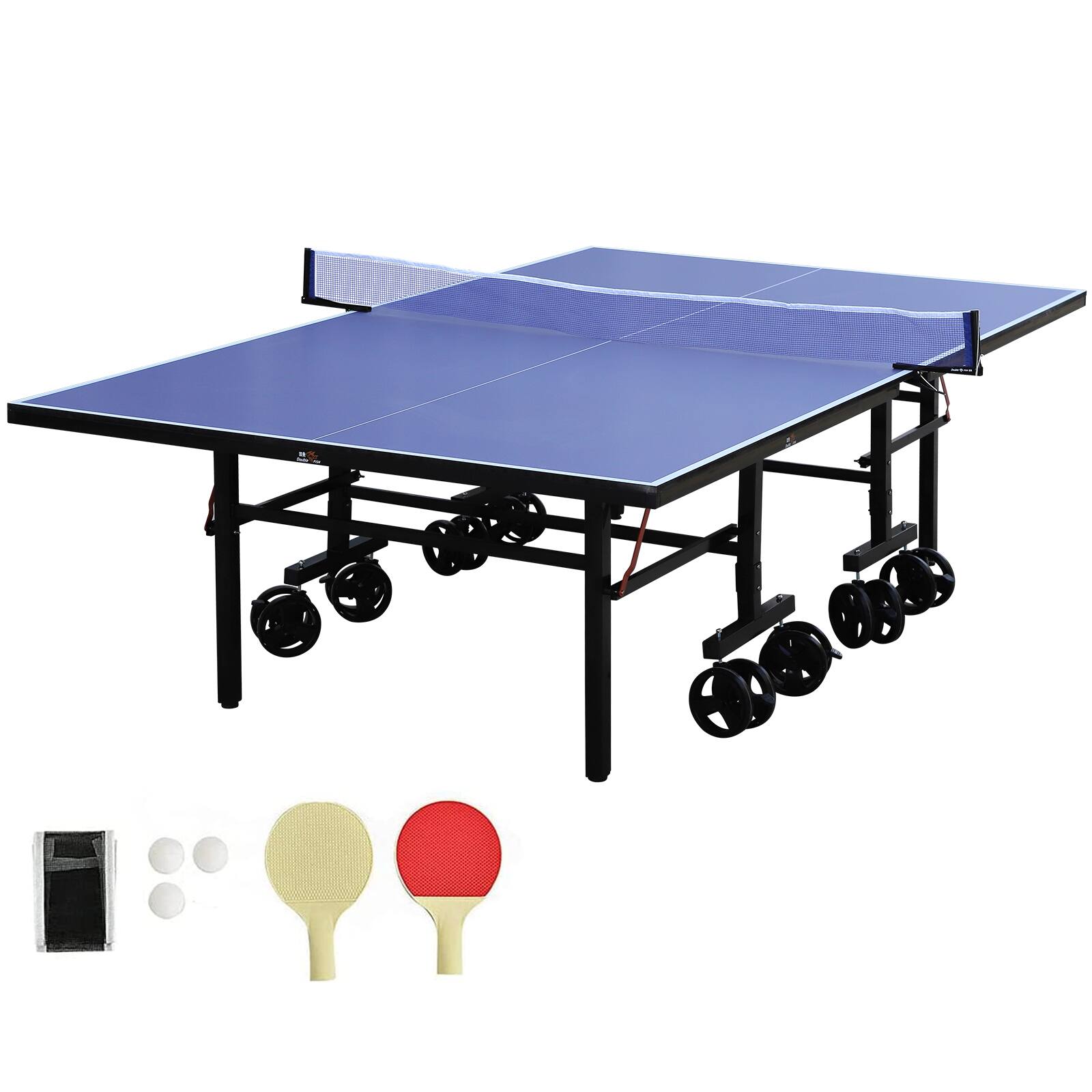 Front. APRILSOUL - Multifunctional Game Table Pool Table Billiard Table in Billiard Table Table Tennis - Blue.