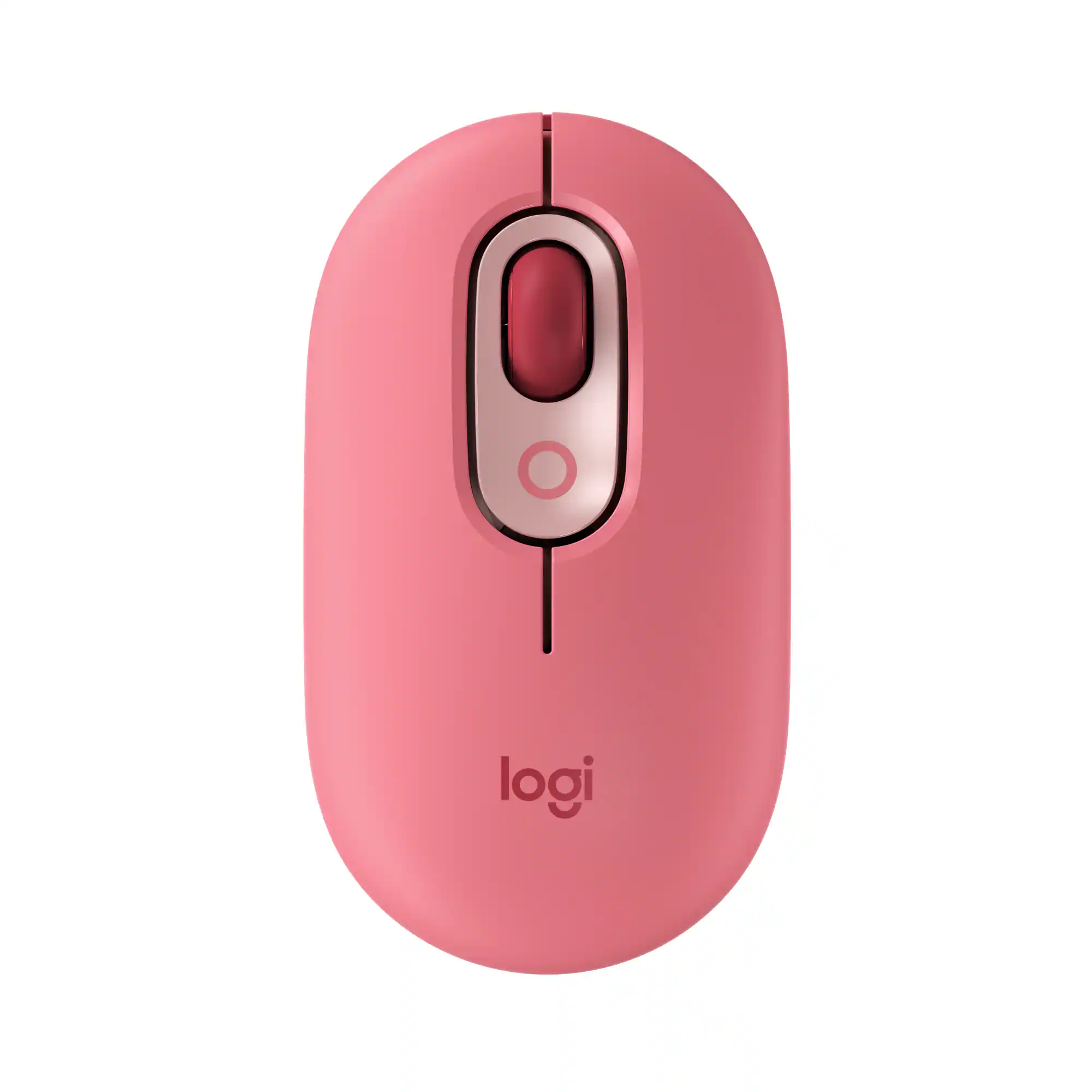 Logitech - POP Mouse Wireless Bluetooth Optical Ambidextrous Mouse with Customizable Emojis - Wireless - Heartbreaker Rose
