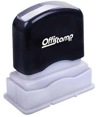 Front. Offistamp - Offistamp PAST DUE Rectangle Pre-Inked Stamp, Red Ink (034516) - Black.