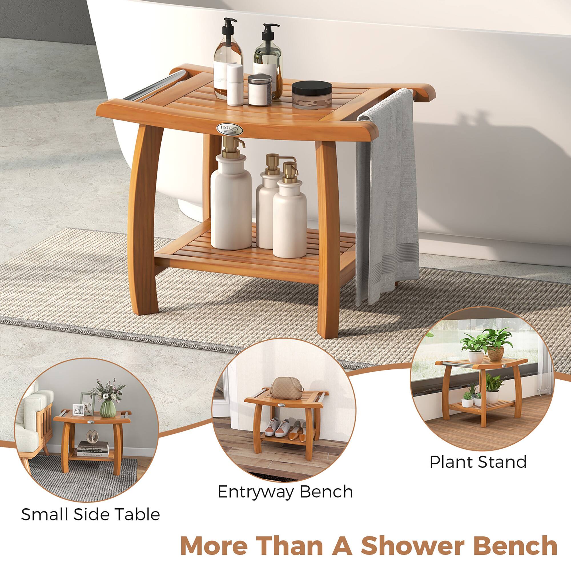 More Than A Shower Bench

- Small Side Table
- Entryway Bench
- Plant Stand