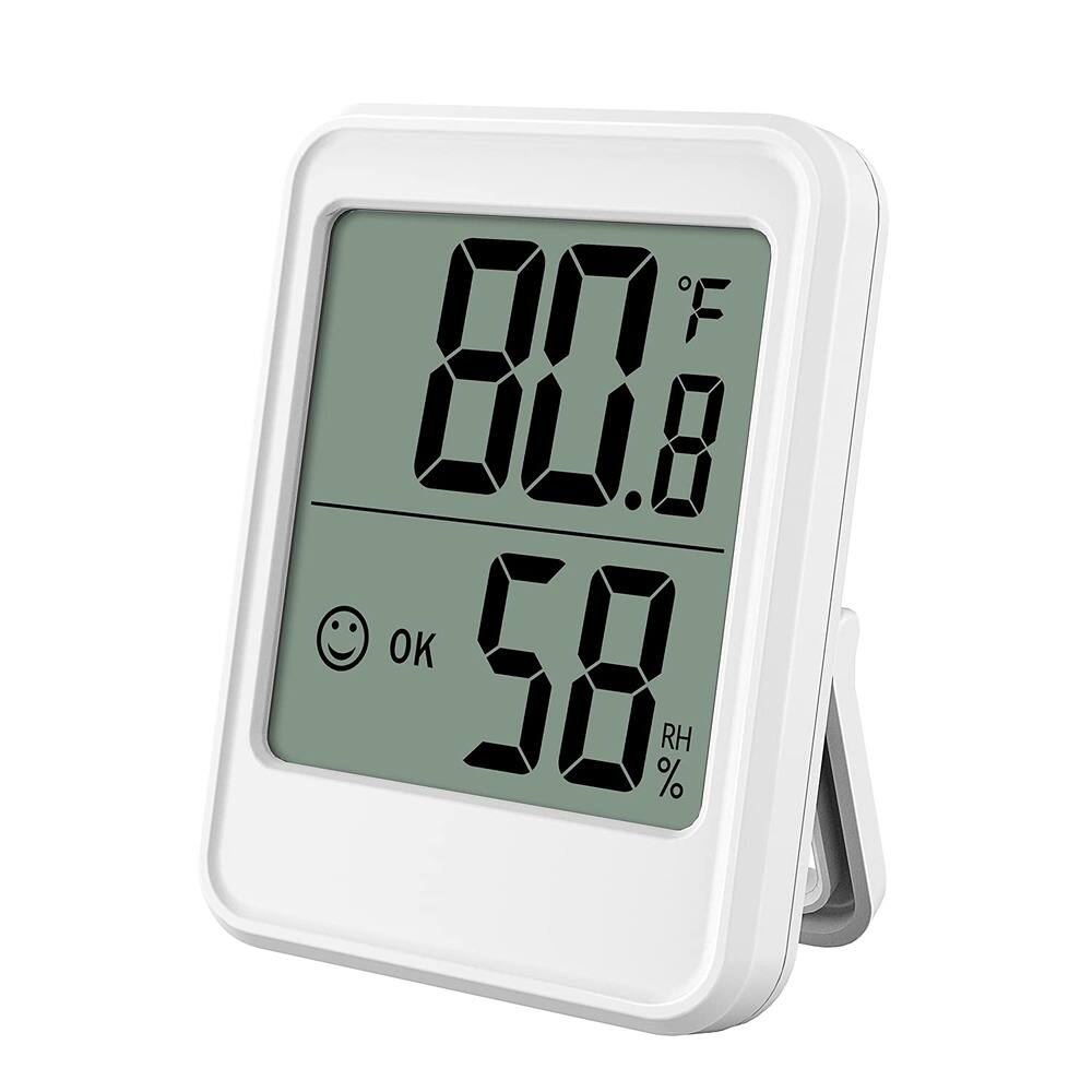 Front. RTMB - With its wall-mounted design, digital hygrometer, room thermometer - White 1 pack.