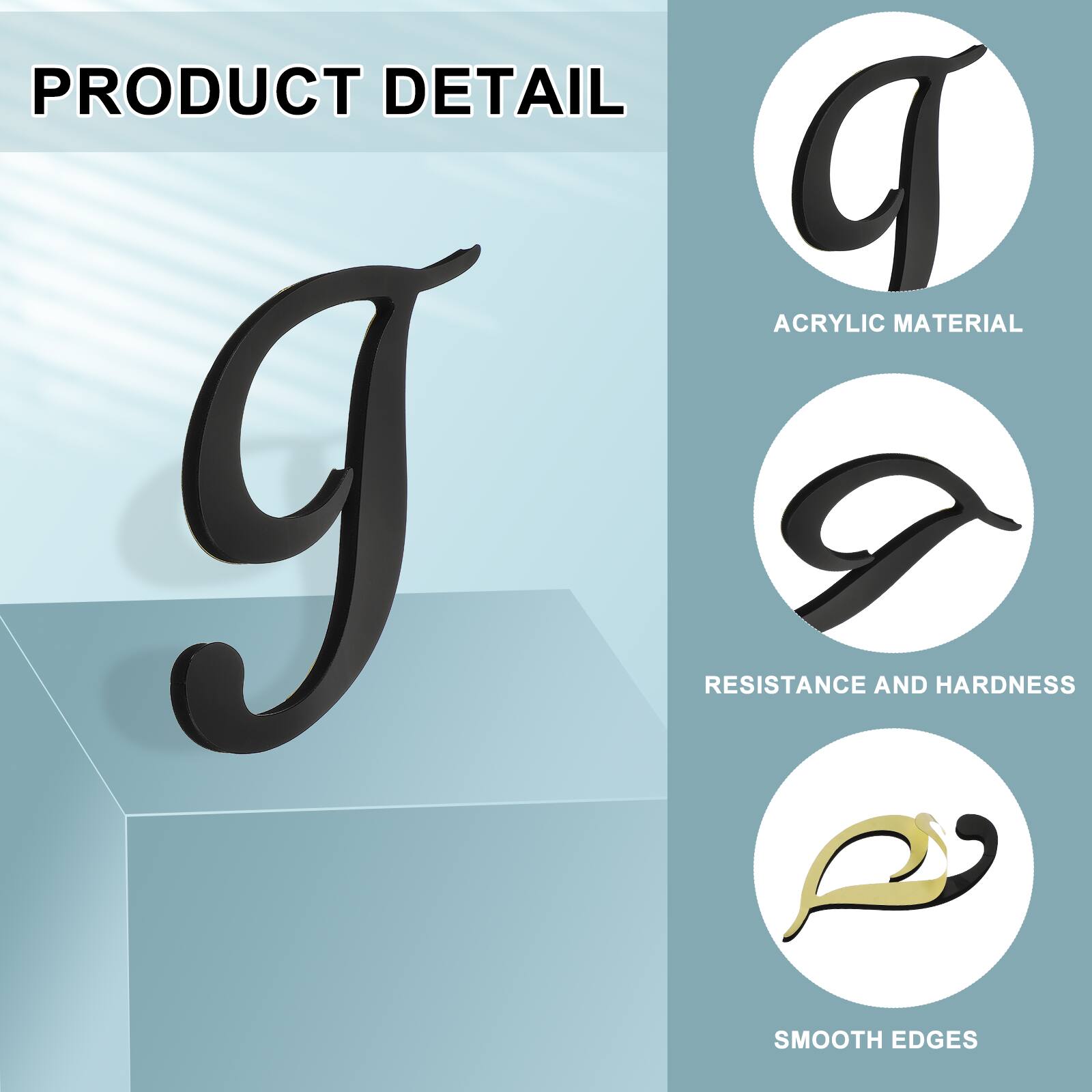 PRODUCT DETAIL

- ACRYLIC MATERIAL
- RESISTANCE AND HARDNESS
- SMOOTH EDGES