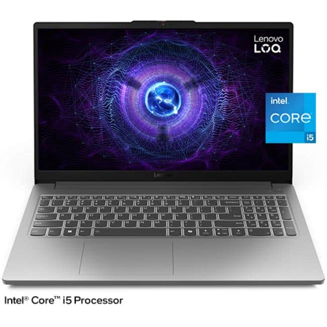 Lenovo - LOQ Essential 15.6" FHD 144Hz Gaming Notebook Intel Core i5-12450HX 8GB DDR5 512GB SSD NVIDIA GeForce RTX 2050 Lu - Luna Grey