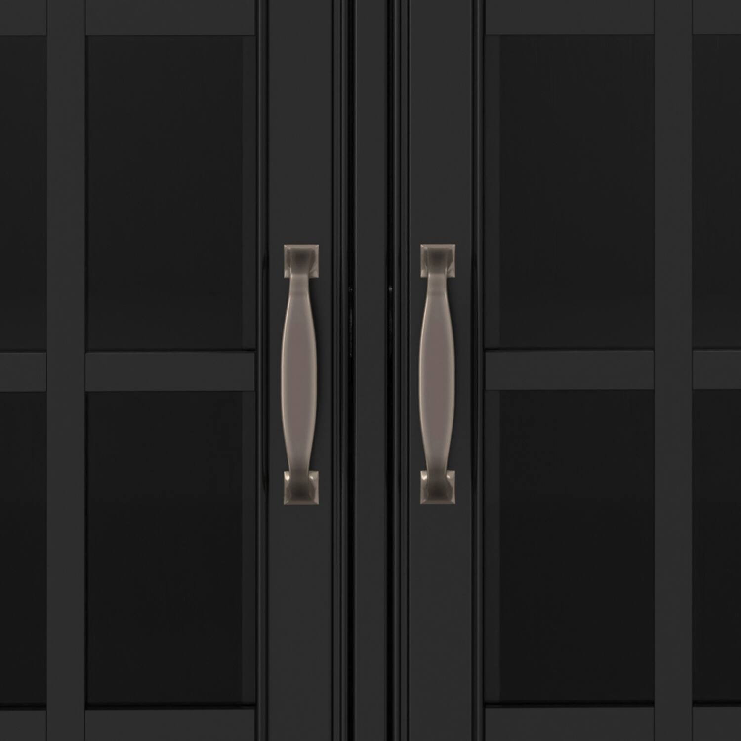 Alt View 5. Simpli Home - Connaught SOLID WOOD 60 inch Wide Traditional Wide Storage Cabinet Buffet in Black - Black.