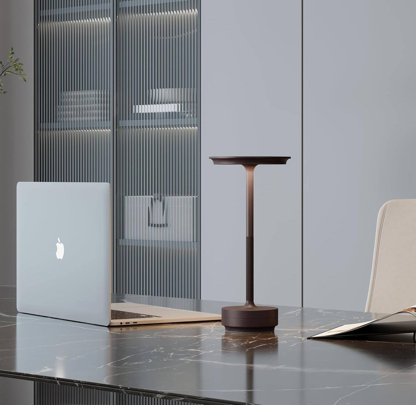 Alt View 3. FINEAK - 2-Pack Cordless Rechargeable LED Table Lamps for Indoor/Outdoor - Rust.