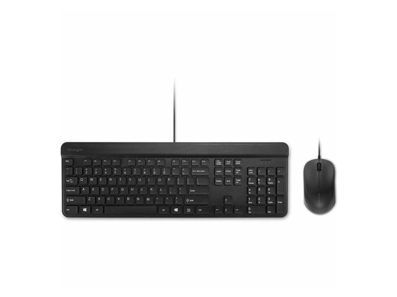 Kensington KM201 Wired Desktop Set, TAA Compliant Keyboard & Mouse