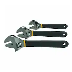 Front. Kitcheniva - Heat Treated Laser Marked Metric Adjustable Wrench Set /10" /8"/6" Inch.