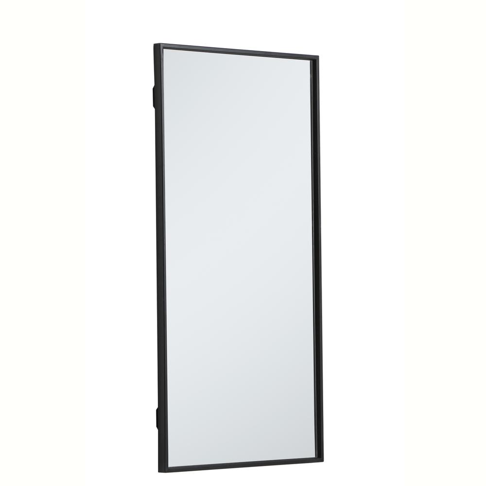 Alt View 4. Elegant Decor - Metal frame rectangle mirror 18 inch in Black - Black.