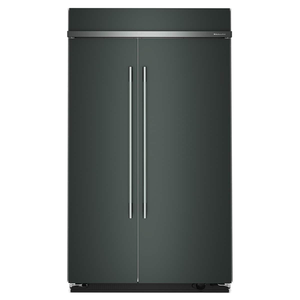KitchenAid - 30 Cu. Ft. Built-In Side-by-Side Refrigerator with Platinum Interior - Juniper