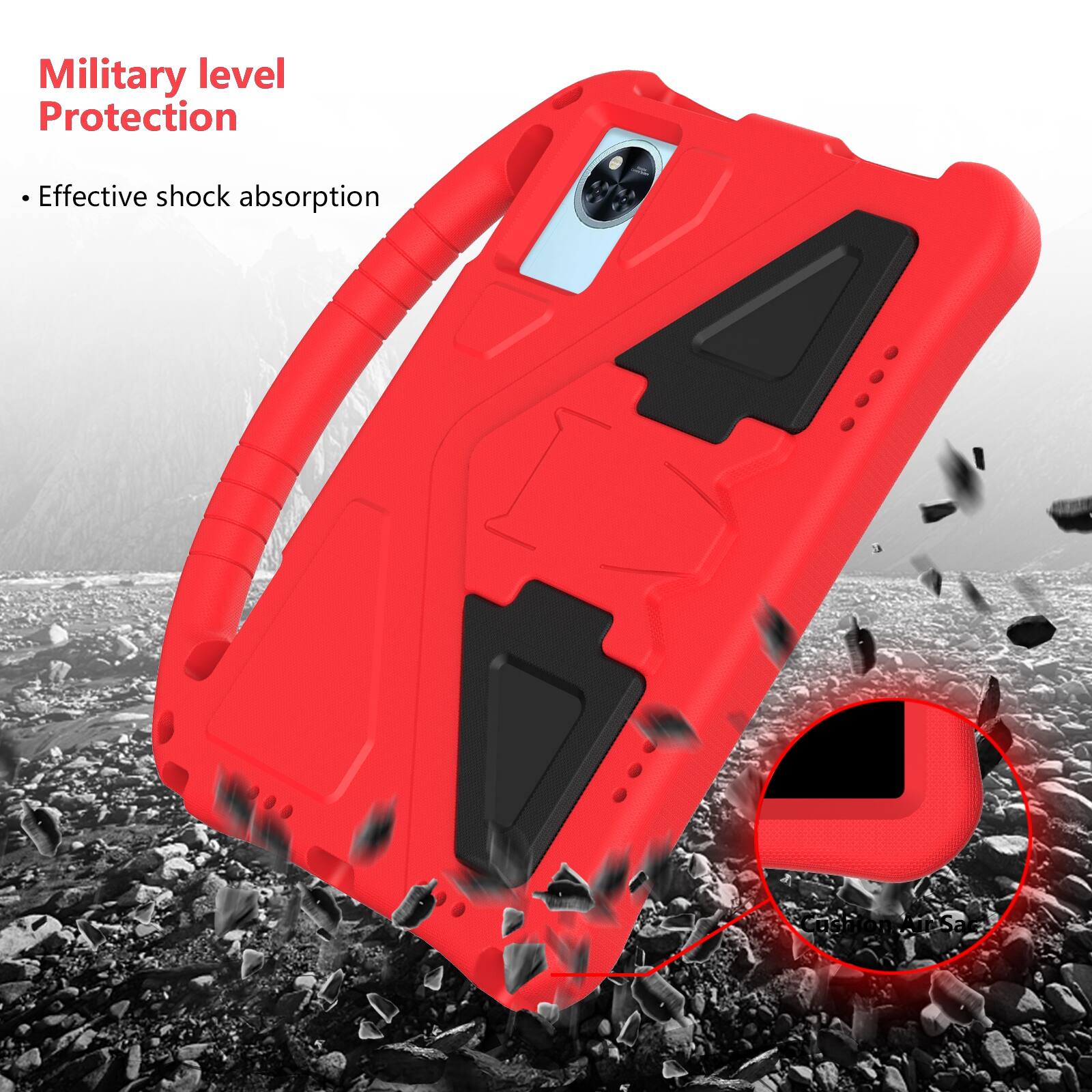 Military level Protection  
- Effective shock absorption