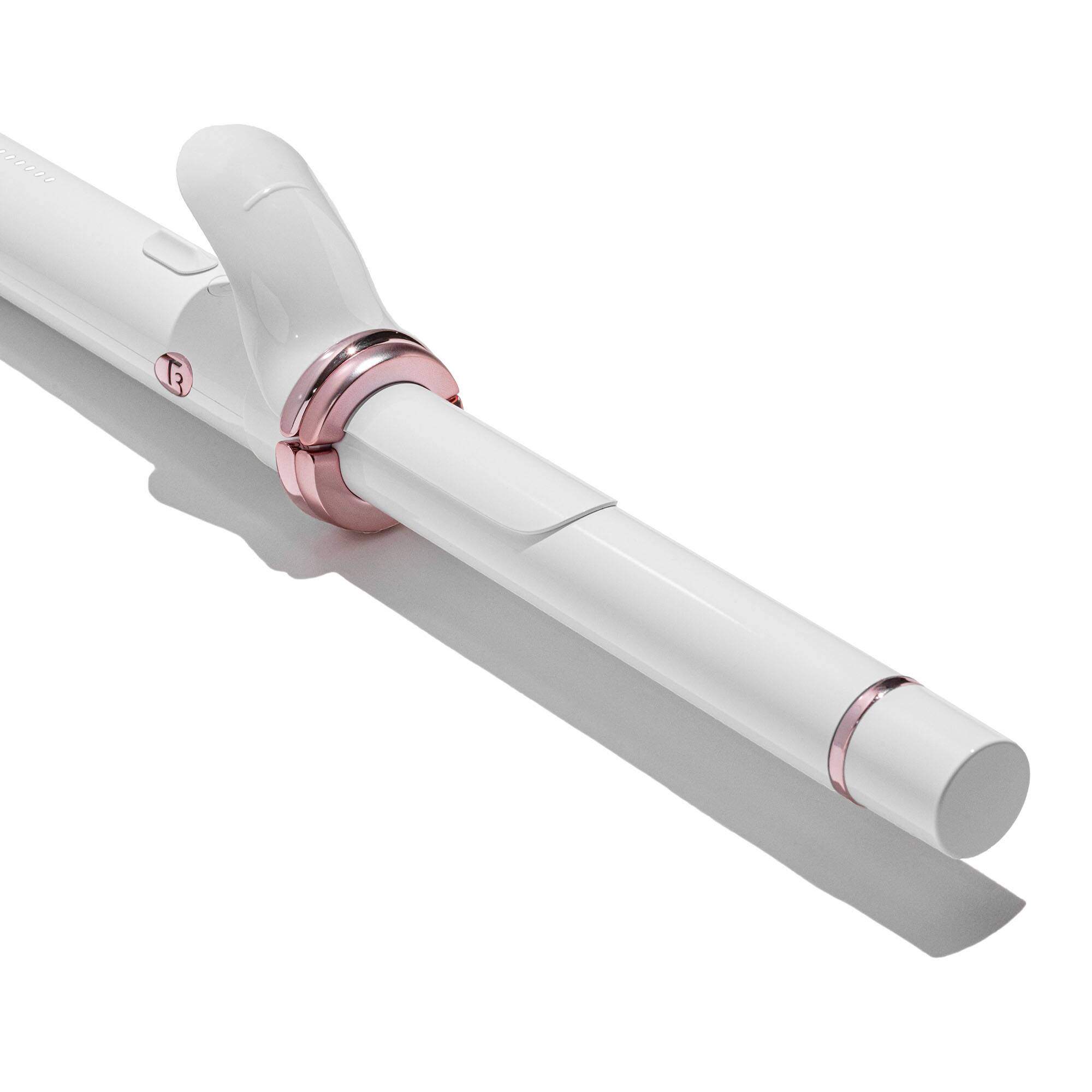 Angle. T3 - CurlWrap 1" Automatic Clip Curling Iron, White - White.