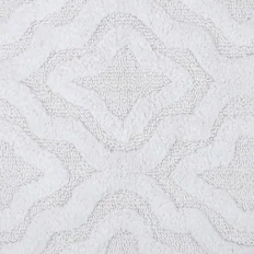 Front. Knightsbridge - Knightsbridge Cotton Non-Skid Bath Rug - Soft Plush White - White.