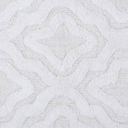 Knightsbridge - Cotton Non-Skid Bath Rug - Soft Plush - White