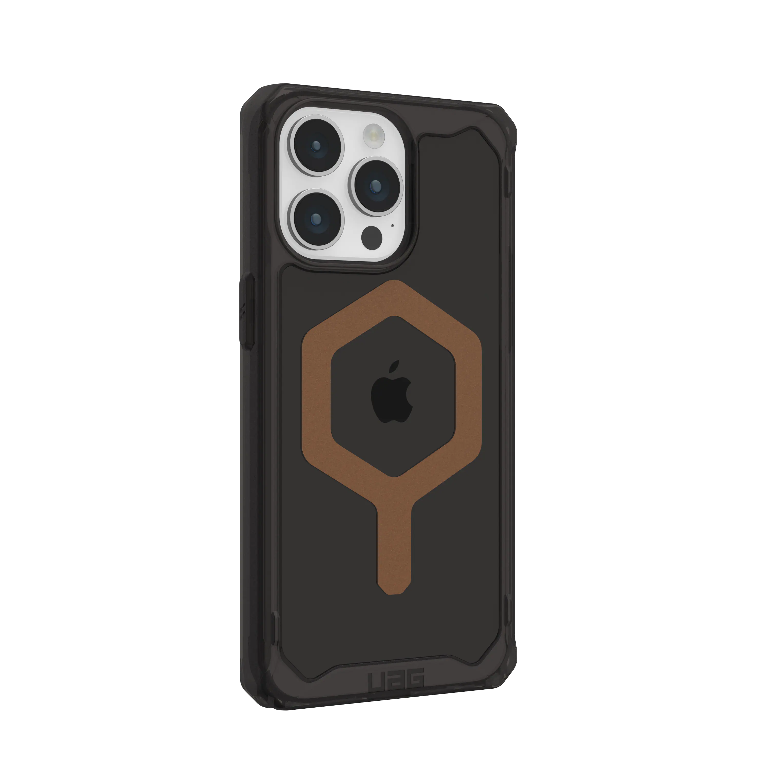 Back. UAG - Plyo Pro Series Case with Magsafe for Apple iPhone 15 Pro Max - Black/Bronze.