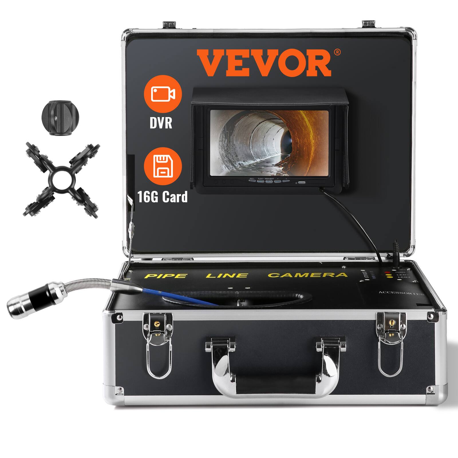 4 VEVOR DVR 16G Card SOSE0 PIPE LINE CAMERA ACCESSU