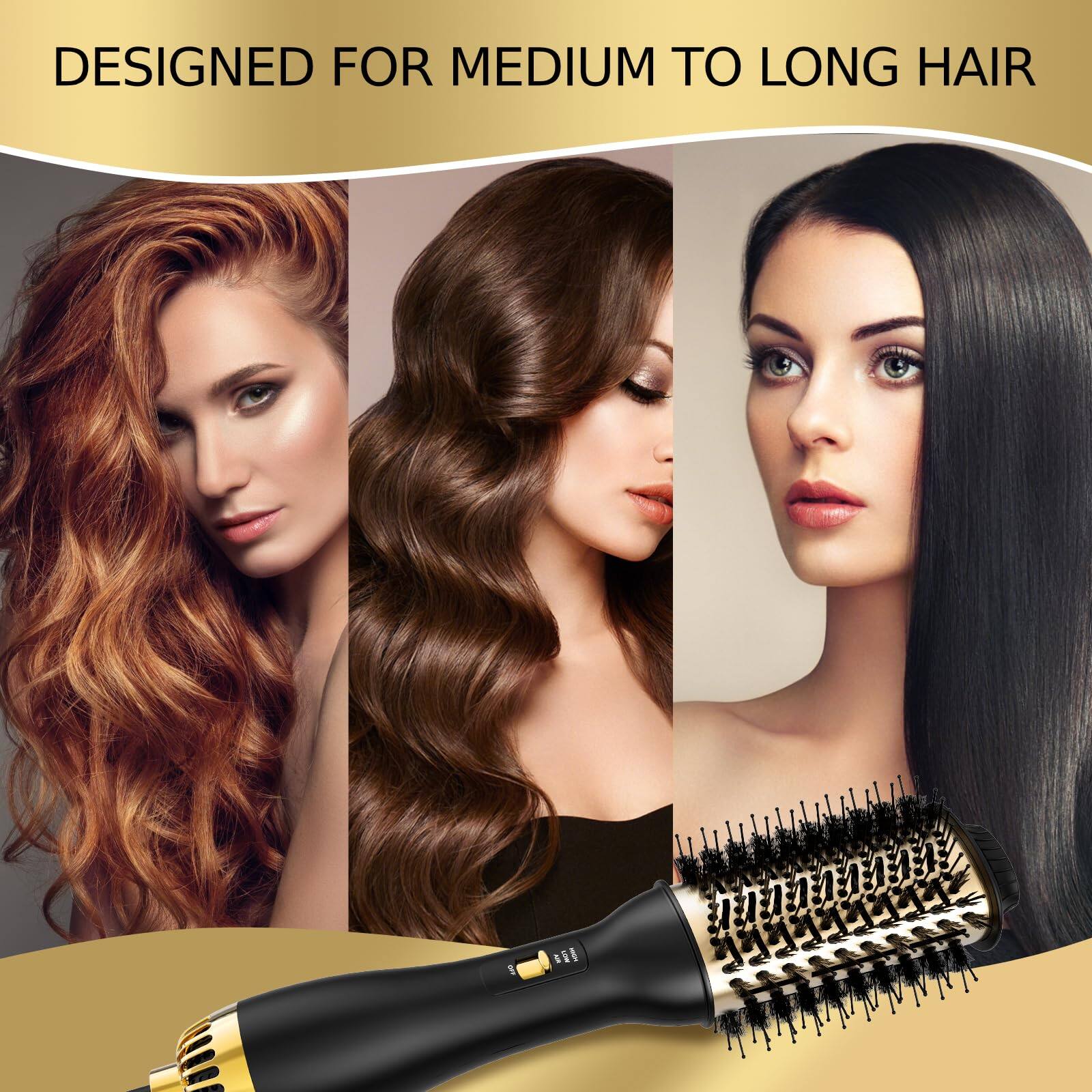 DESIGNED FOR MEDIUM TO LONG HAIR