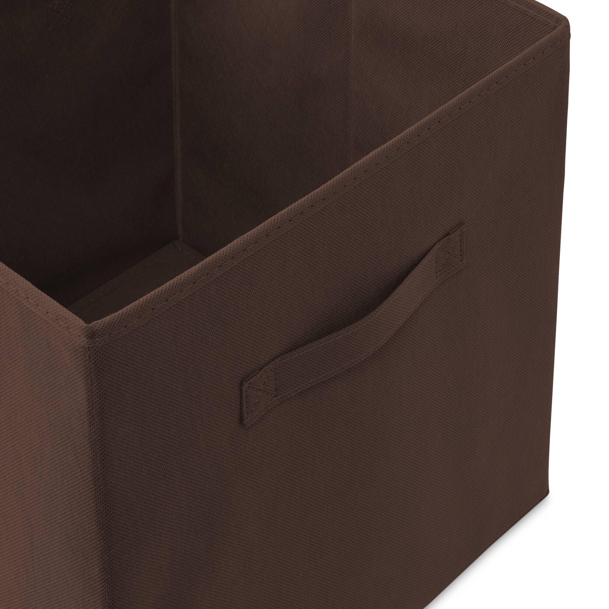 Alt View 2. Casafield - (Set of 12) Collapsible Fabric Cubes - Storage Bins - Brown.