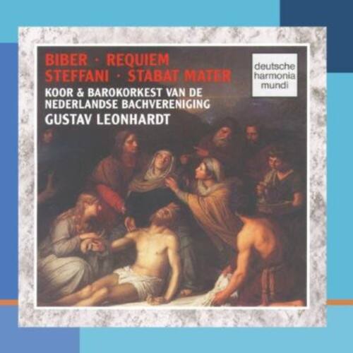 Biber - Requiem  
Steffani - Stabat Mater  
Koor & Barokorkester van de Nederlandse Bachvereniging  
Gustav Leonhardt  
Deutsche Harmonia Mundi