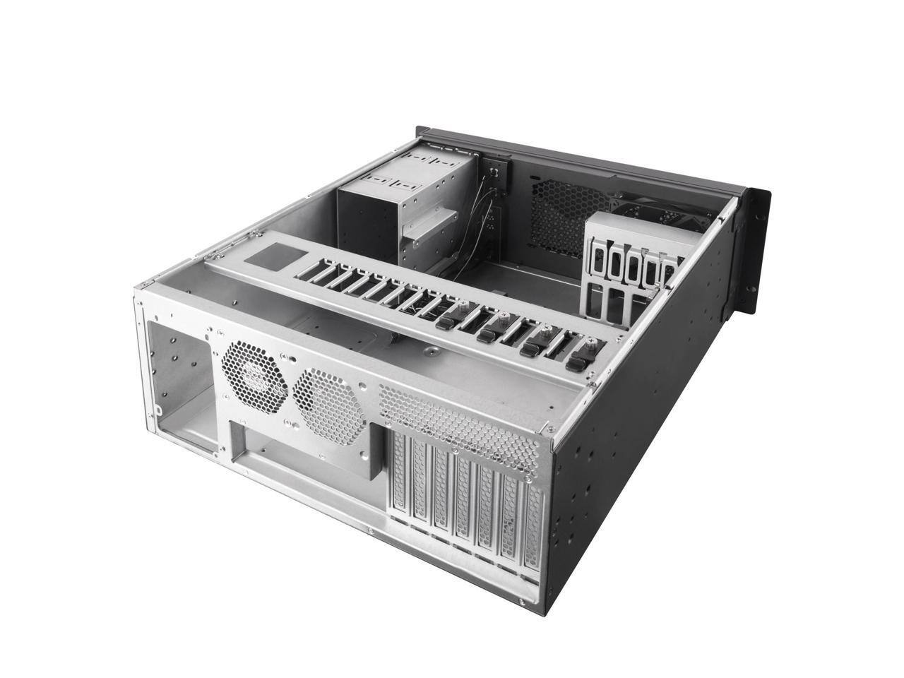 Alt View 1. SilverStone - SilverStone 4U rackmount server chassis with liquid cooling compatibility,RM42-502 - Silver.