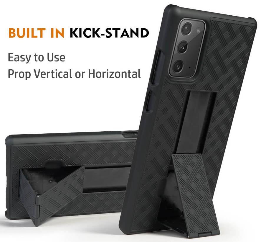 BUILT IN KICK-STAND

Easy to Use
Prop Vertical or Horizontal
