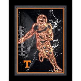 Fan Creations - Tennessee Volunteers 12'' x 16'' Framed Neon Player Print - Black