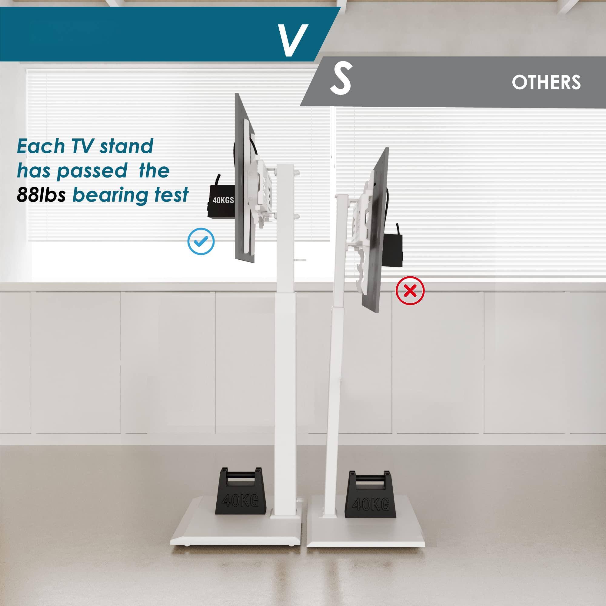 Each TV stand has passed the 88lbs bearing test

40KGS x 40KG

40KG

V S OTHERS