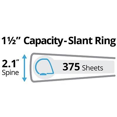 1½" Capacity-Slant Ring  
2.1" Spine  
375 Sheets